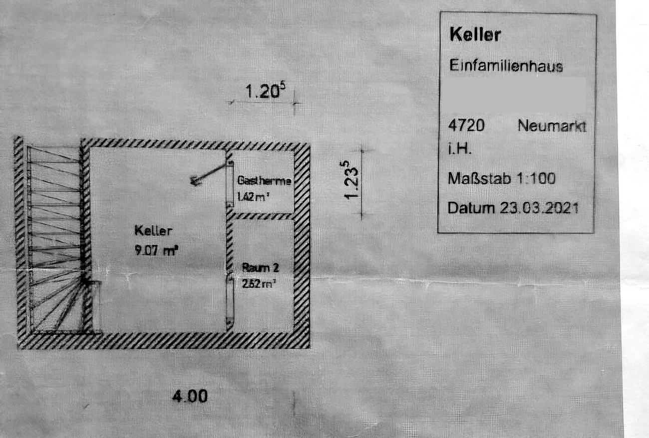 Grundriss Keller