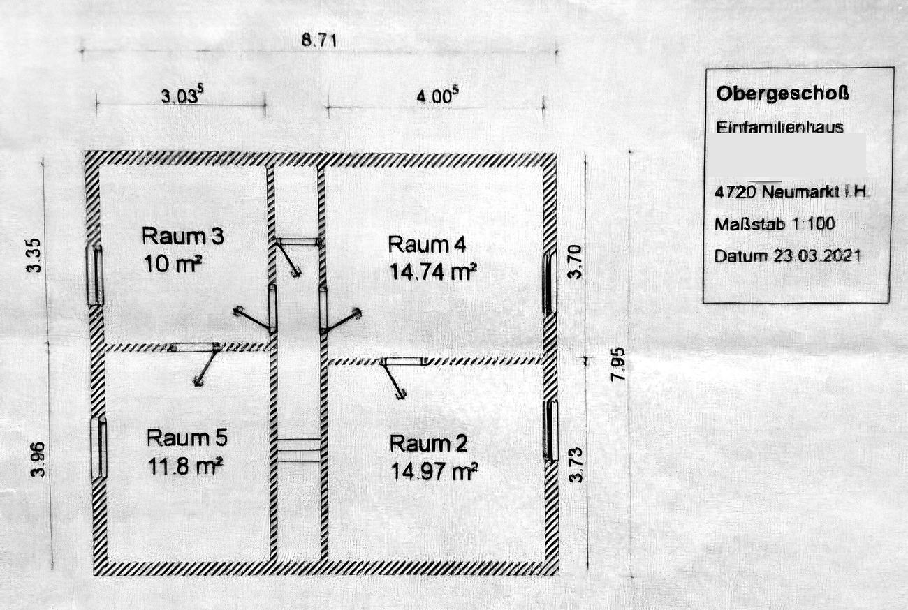Grundriss Obergeschoss